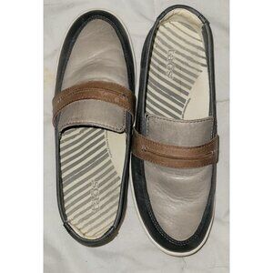 Taos Footwear Upward Blue Brown Gray Loafers